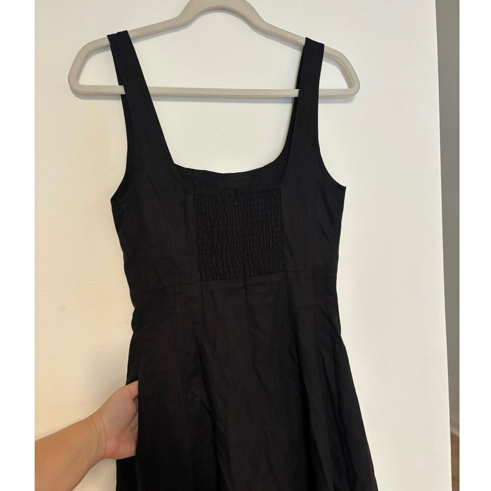 NWT Madewell Seamed Squareneck Midi Dress In Black Size 2 - Picture 8 of 9